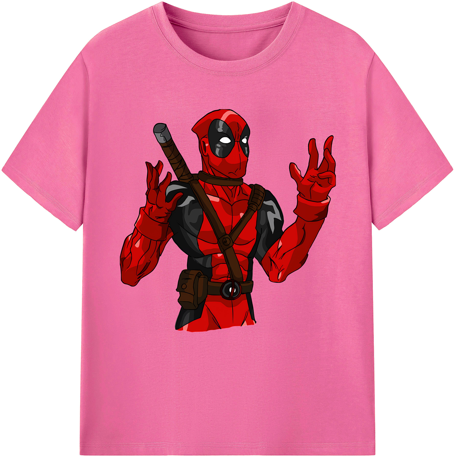 （画像用） Deadpool デッドプール レディースカジュアルプリントTシャツ（綿100％）
